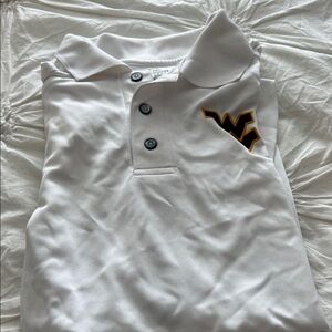 White Polo Shirt with Embroidered Logo